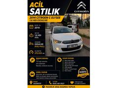 Sahibinden Citroen C-Elysée 1.6 HDi Exclusive 2014 Model  272.000 km Beyaz