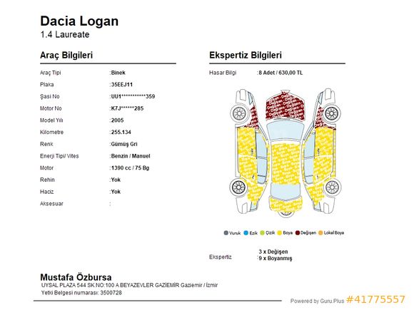 2005 MODEL DACIA LOGAN 1.4 LAUREATE
