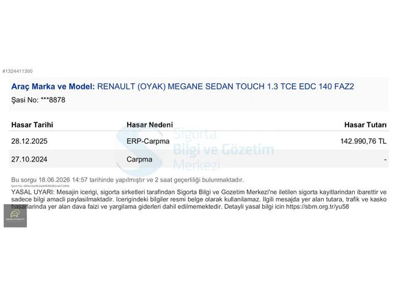 2023 RENAULT MEGANE 1.3 TCE 140 HP LANSMAN RENK