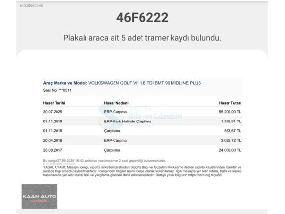 2014 Model Golf 7.5 R line dönüşümlü fırsat aracı