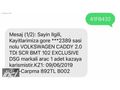 ÖZEL PLAKA 2017 CADDY 101.000 KM 1 KAPI LOKAL 2.0 TDİ OTOMATİK