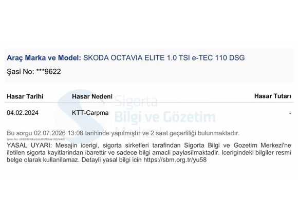 Sahibinden Hatasız Servis Bakımlı Octavia 1.0 e-Tec Elite
