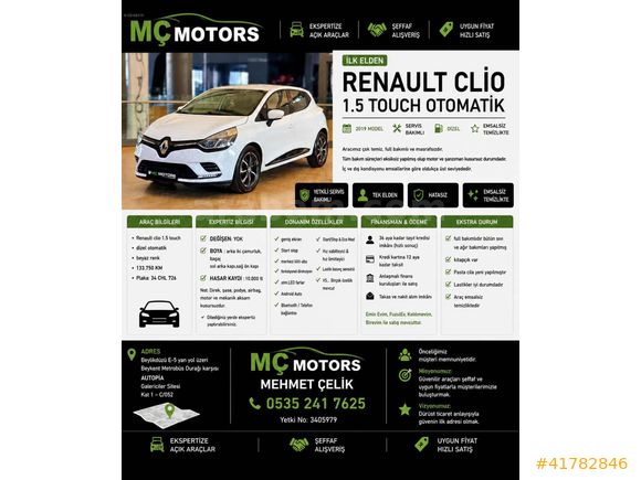 ''2019''MODEL DİZEL OTOMATİK TOUCH FULL BAKIMLI/G.EKRAN/START-S.