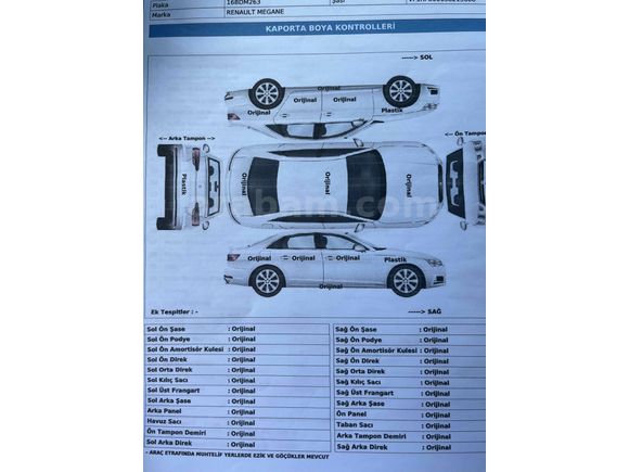 Öğretmenden Yetkili Servis Bakımlı Hatasız Boyasız Değişensiz Tramersiz  Renault Megane 1.5 dCi Touch Paket
