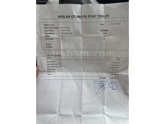 Düşük Km 207 Otomatik 1.4