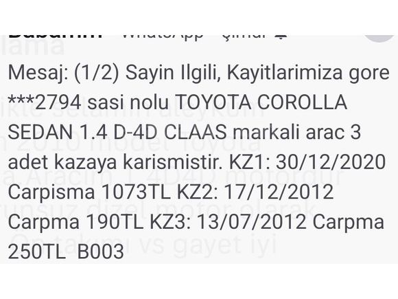 Sahibinden Toyota Corolla 1.4 D-4D Class 2010 Model