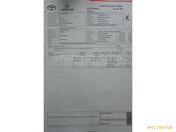 YETKİLİ SERVİS BAKIMLI 96 BİNDE