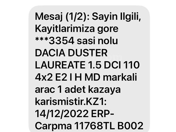 Sahibinden Dacia Duster 1.5 dCi Laureate 2014 Model 