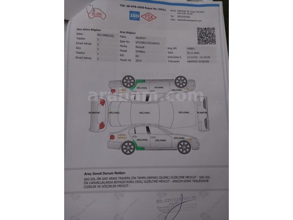 Sahibinden Renault Symbol 1.5 dCi Touch 2014