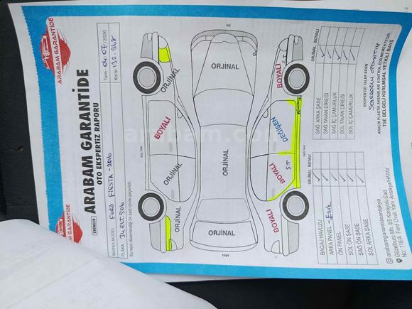 Ford Fiesta Trend X 2016 Model  km 132 binde orijinal Hatay