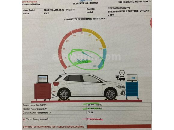 Sahibinden Fiat Bravo 1.6 Mjet Dynamic Plus 2011 Model 
