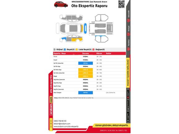 Galeriden Fiat Egea 1.4 Fire Easy 2023 Model Aydın