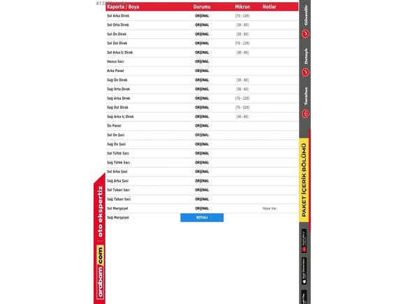 86 BİN KM CAM TAVAN ORTA KONSOL