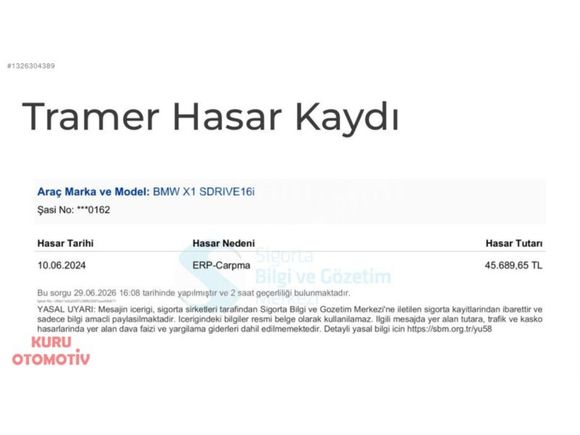 KURU DAN 2014 BMW X1 BOYASIZ 146.000 KM DE