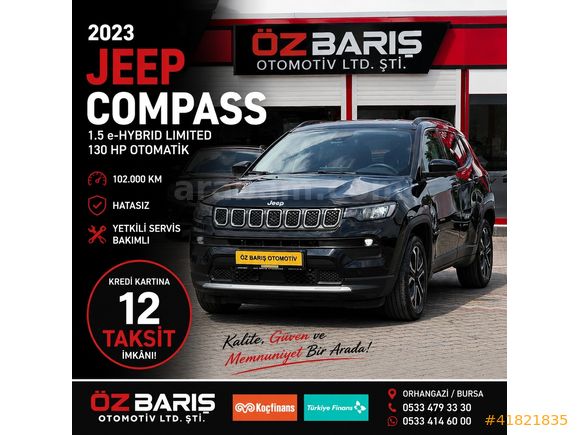 ÖZ BARIŞ | 2023 COMPASS HİBRİT HATASIZ | SERVİS BAKIM | TAKASLI