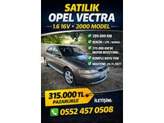 Sahibinden Opel Vectra 1.6 GL 2000 Model  288.000 km Gri