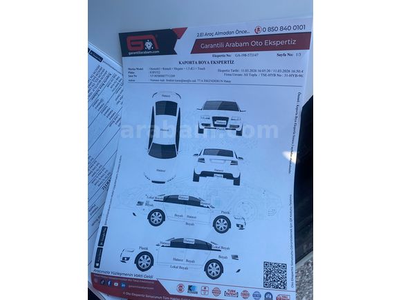 Sahibinden Renault Megane 1.5 dCi Touch 2017 Model 