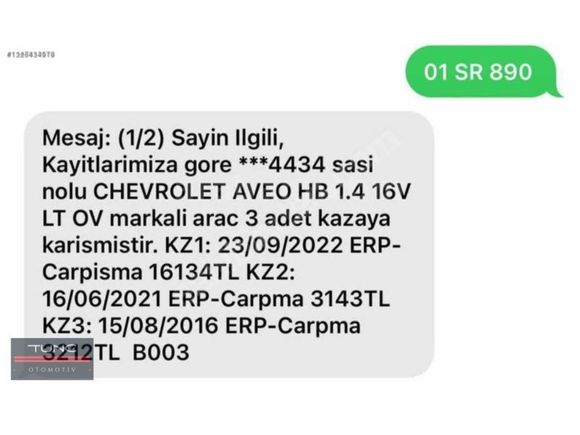 MASRAFSIZ DÜŞÜK KM OTOMATİK AVEO