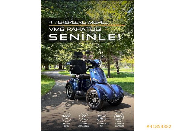 Moto Motto'dan VOLTA VM6 (4 teker moped) Vade Farksız 6 Taksit