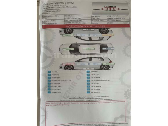 Sahibinden Dacia Sandero 1.5 dCi Stepway 2014 Model 