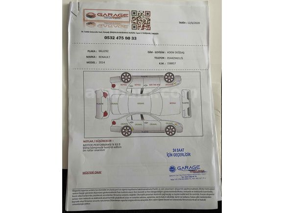 Sahibinden Renault Fluence 1.5 dCi Touch Plus 2014 Model 