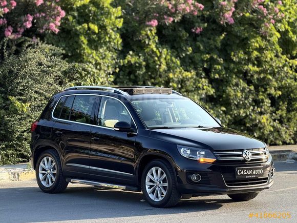 CAM TAVANLI SANROOFLU DÜŞÜK KM Lİ TİGUAN +İÇİ BEJ SERVİS BAKIMLI