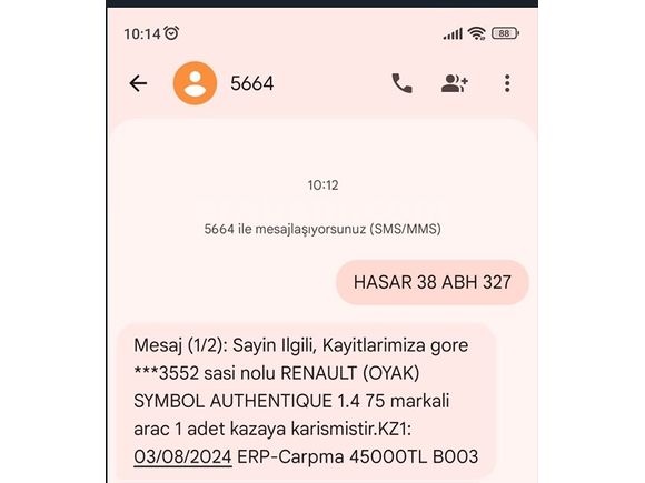 Memurdan Temiz Bakımlı Araç Sahibinden Renault Symbol 1.4 Authen