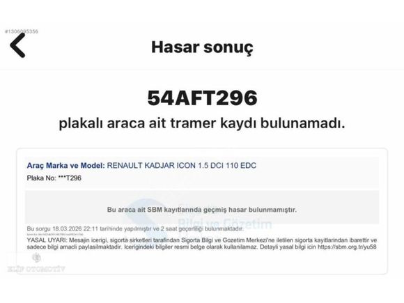 KADYAR MAVİ 2018 1.5 DCİ EDC ICON 135.BİN KM'D HATASIZ & BOYASIZ