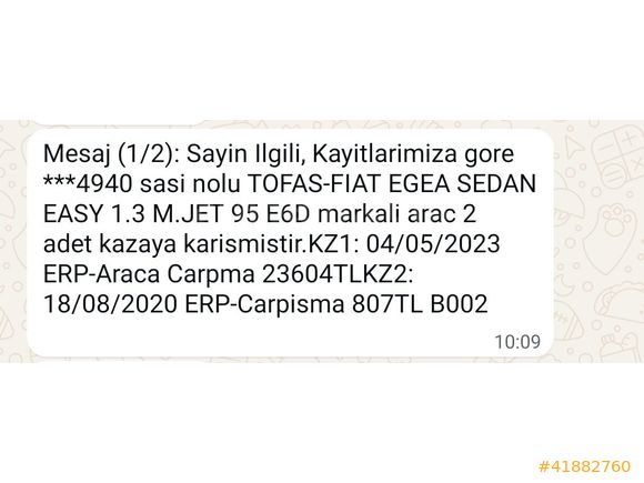 2020 MODEL FİAT EGEA 1.3 MULTİJET EASY EXTRALI