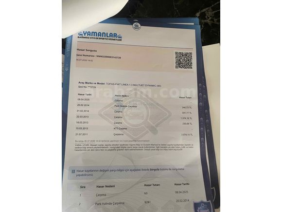 Sahibinden Fiat Linea 1.3 Multijet Dynamic 2011 Model 