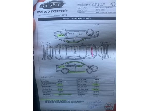 Sahibinden Renault Megane 1.3 TCe Joy 2019 Model