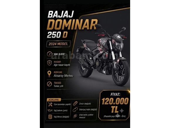 Sahibinden Bajaj Dominar 250 D