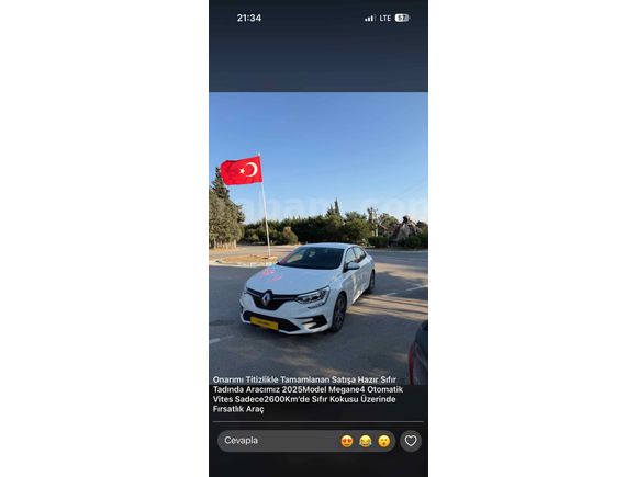 Sahibinden Renault Megane 1.3 TCe Touch 2025 Model 