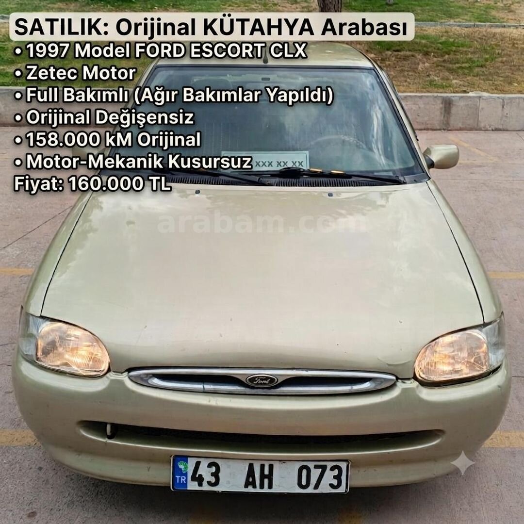 Galeriden Ford Escort 1.6 CLX 1997 Model Kütahya 158.000 km Bej 1