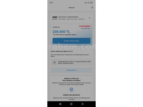 TOFAŞ PARASINA KLİMALI CLİO MOTORLU DACİA