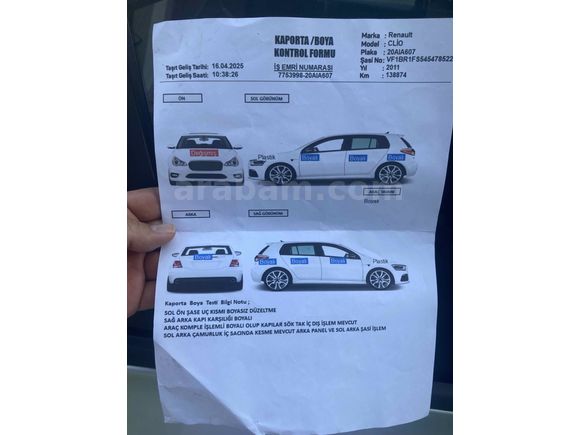 Sahibinden otomatik Renault Clio 1.5 dCi Extreme 2011 Model