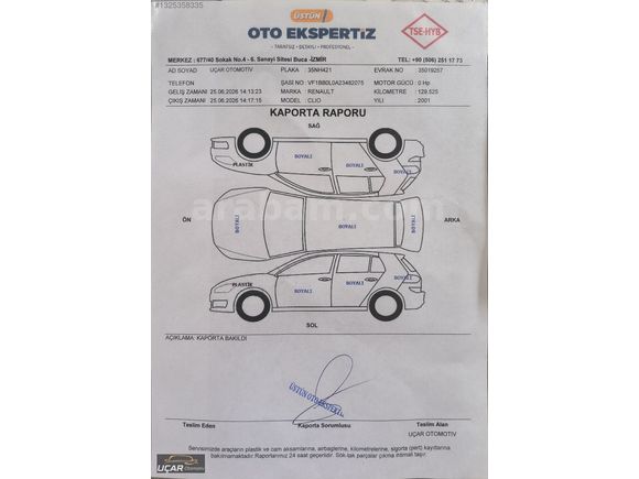 UÇAR'DAN..2001 RENAULT CLİO 1.4 16v OTOMATİK 130.000 KM DE....