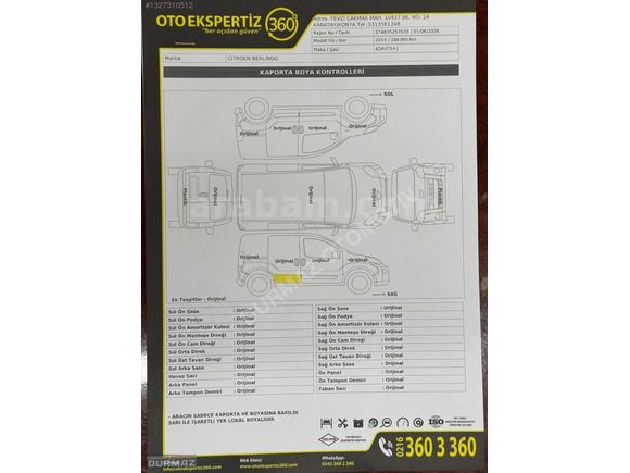 2014 CİTROEN BERLİNGO 1.6 HDI MULTİSPACE 115 HP DEĞİŞENSİZ