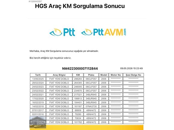 DOBLO COMBİ 1.3 ÇİFT SÜRGÜ - K.KARTI 12 TAKSİT