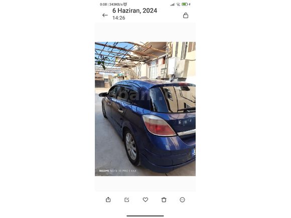 Sahibinden Opel Astra 1.6 Elegance 2005 Model  292.000 km Mavi