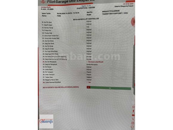 2004 MODEL FORD TRANSİT 330 S HATASIZ AYARINDA