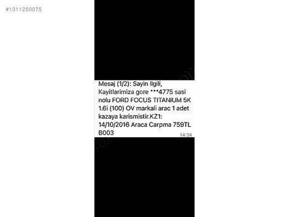 HATASIZ BOYASIZ 120.000 KMDE HB FOCUS TİTANYUM SUNROOFLU__