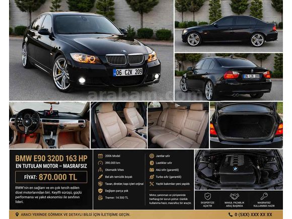 Sahibinden BMW 3 Serisi 320d Premium 2006 Model 