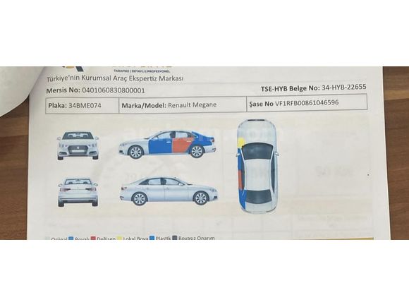 Galeriden Renault Megane 1.5 dCi Touch Plus 2018 Model Diyarbakır