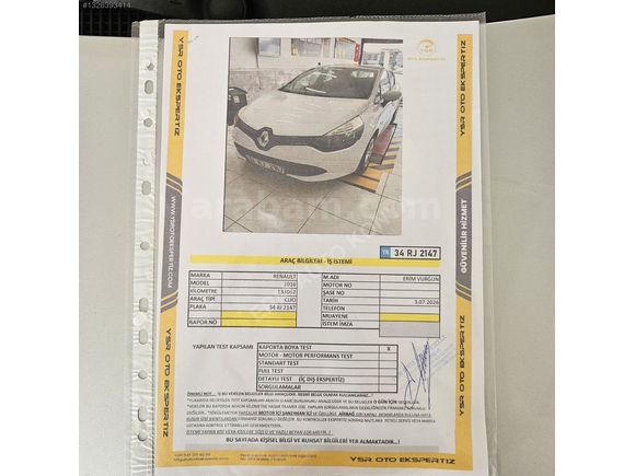 2016 CLIO 1.5 DCI! ORJ.155.### KM'DE HATASIZ AYARINDA! EXPERLİ!
