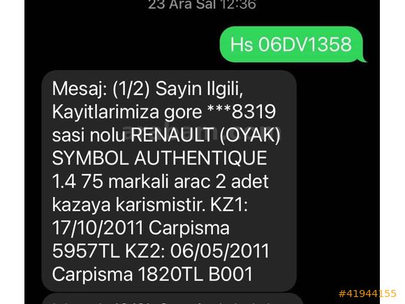 2010 MODEL 1.4 SYMBOL LPG'Lİ AUTHENTIQUE