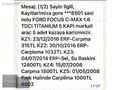 200 bin Peşin Senet Ford C-Max Tit. Pak S/R Orjinal 238bin km