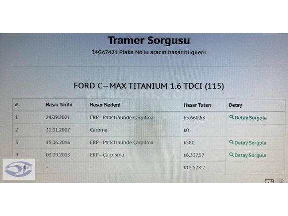 2013 C-MAX 1.6 TDCİ TİTANİUM -CAM TAVAN-AKILLI BAGAJ-205 000KM