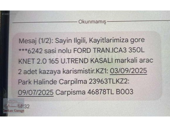 '' Serkan Garage' dan 2025 Ford Transit 350 L Pikap ''