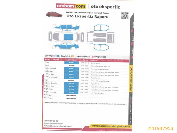 FIRSAT ARACI VW JETTA 1.2 TSI COMFORTLINE 2011 MODEL